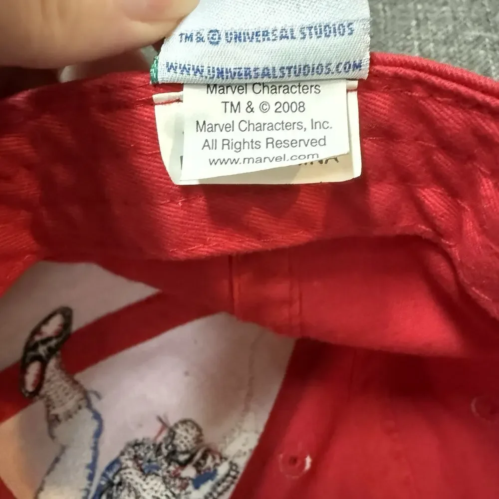 Y2K Spider-Man Cap Baseball Hat Marvel Universal Studios Embroidered Adjustable